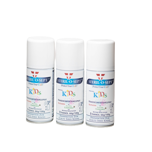 STERIL-O-SEPT Kids Premium Disinfection Spray - AEROSOL 100ml (Pack of 3+1 GRATIS)