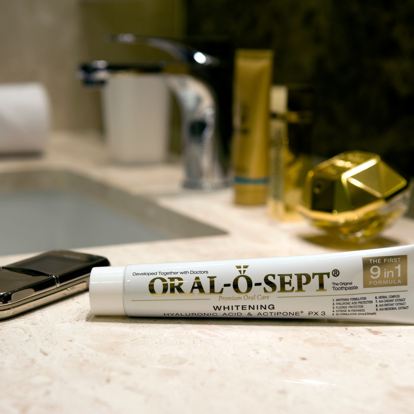 ORAL-O-SEPT Premium Toothpaste WHITENING The Original (Pack of 3+1 GRATIS)