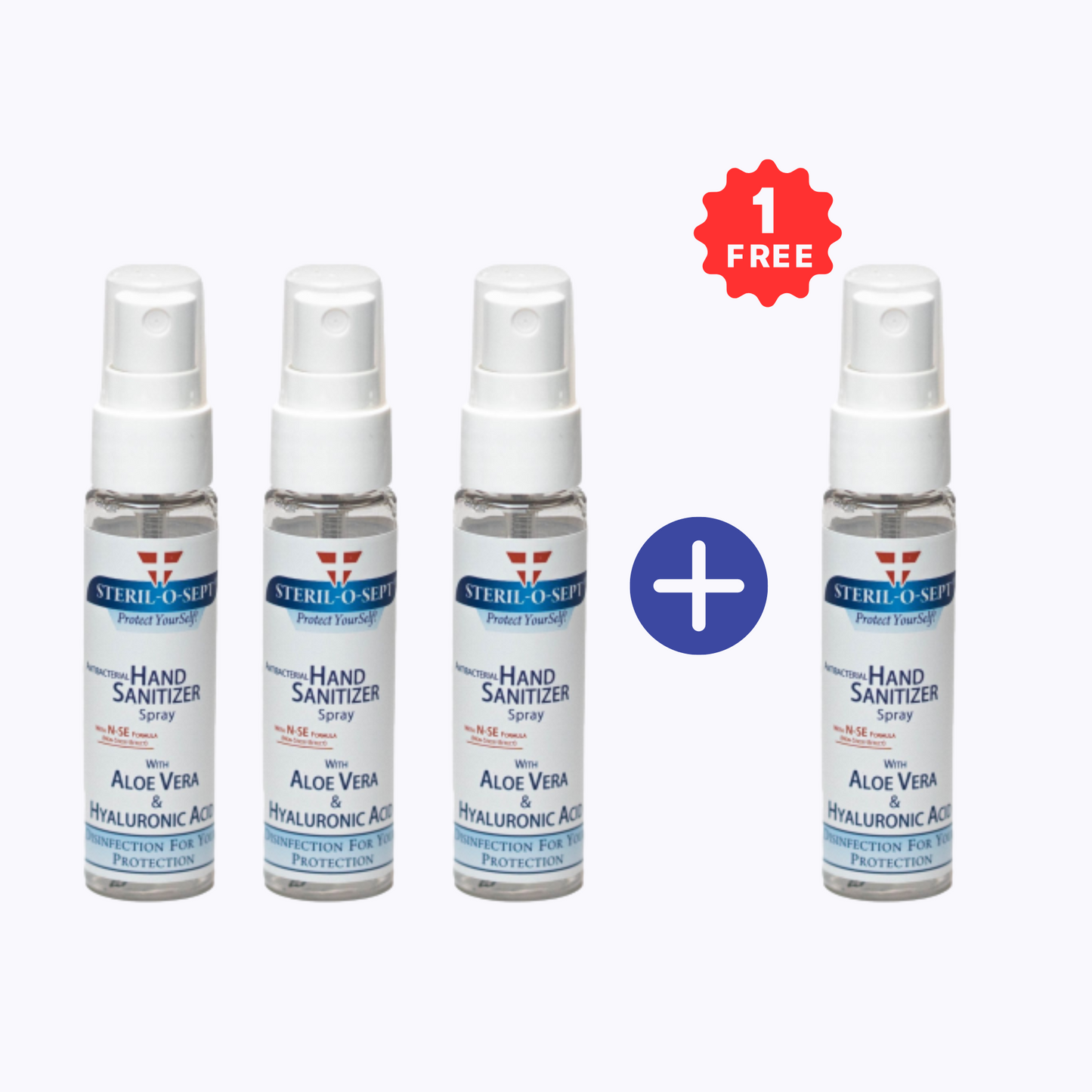 STERIL-O-SEPT Premium Hand Sanitizer - Spray (Pack of 3+1 GRATIS)