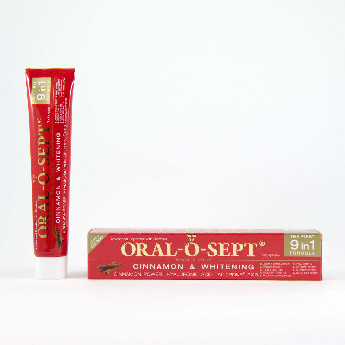 ORAL-O-SEPT Premium Toothpaste CINNAMON & WHITENING