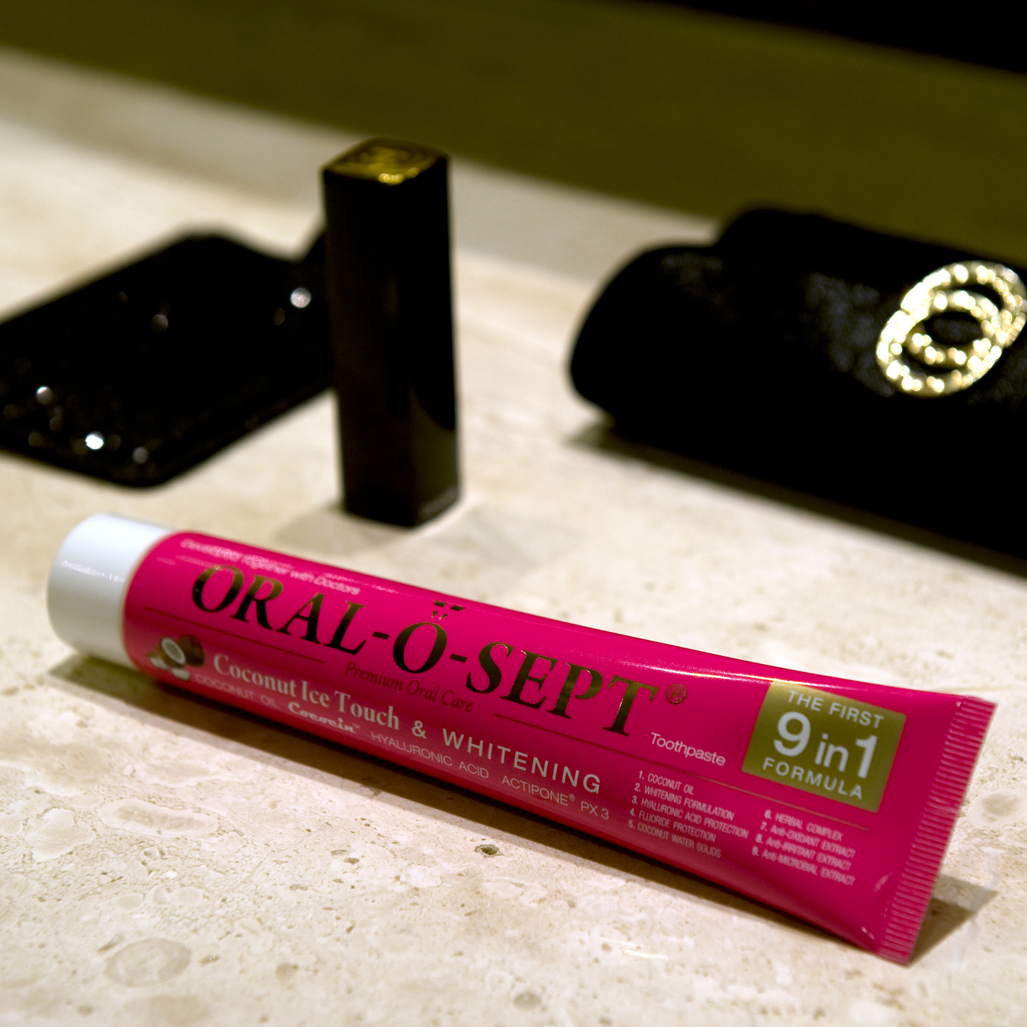 ORAL-O-SEPT Premium Toothpaste Coconut Ice Touch & WHITENING (Pack of 3+1 GRATIS)