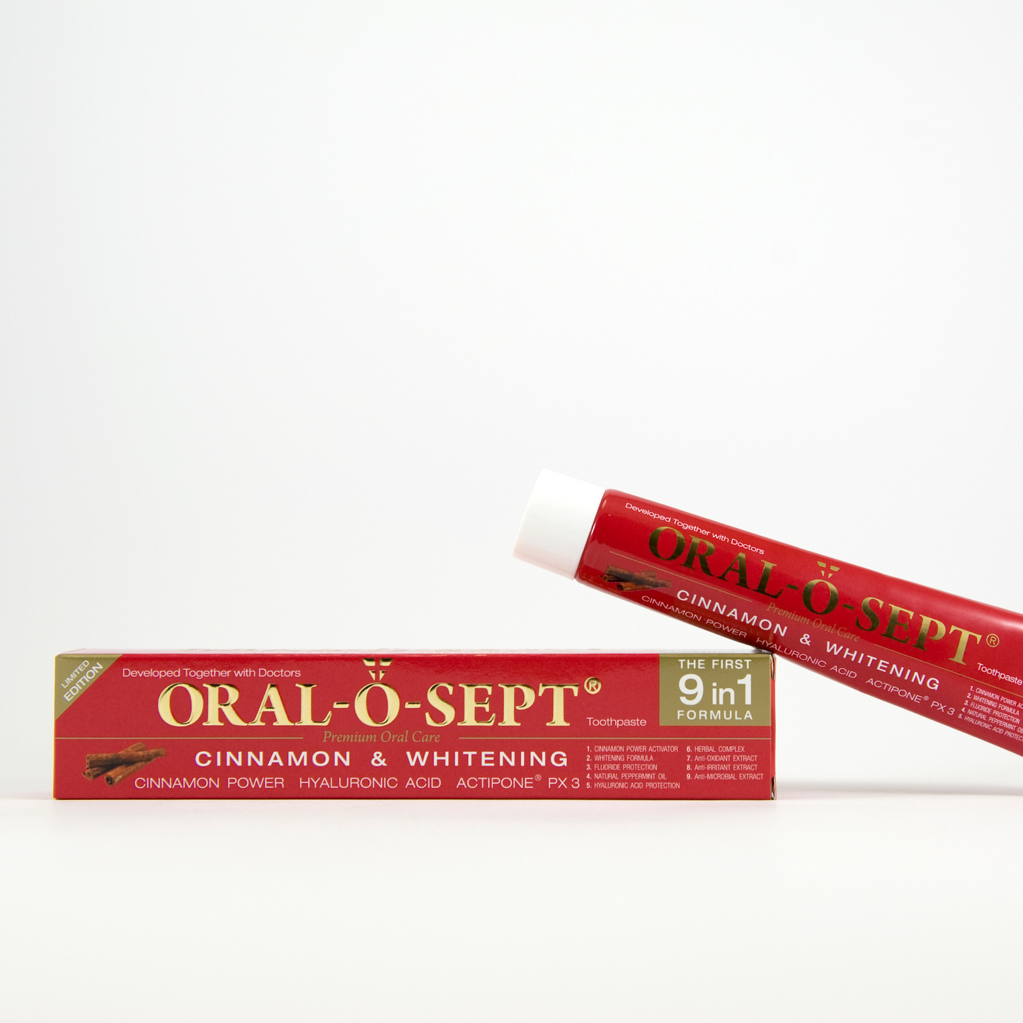 ORAL-O-SEPT Premium Toothpaste CINNAMON & WHITENING