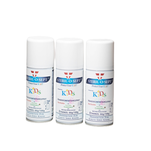 <tc>STERIL-O-SEPT Kids Premium dezinfekcijsko sredstvo za razkuževanje za otroke - AEROSOL 100 ml (pakiranje 3+1 GRATIS)</tc>