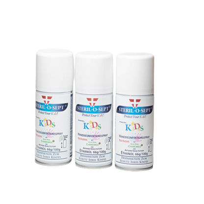STERIL-O-SEPT Kids Premium Disinfection Spray - AEROSOL  100ml (Pack of 3+1 GRATIS)