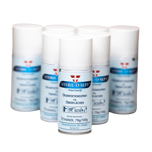 STERIL-O-SEPT Premium Disinfection Spray for Surfaces - AEROSOL 150ml (Pack of 3+1 GRATIS)
