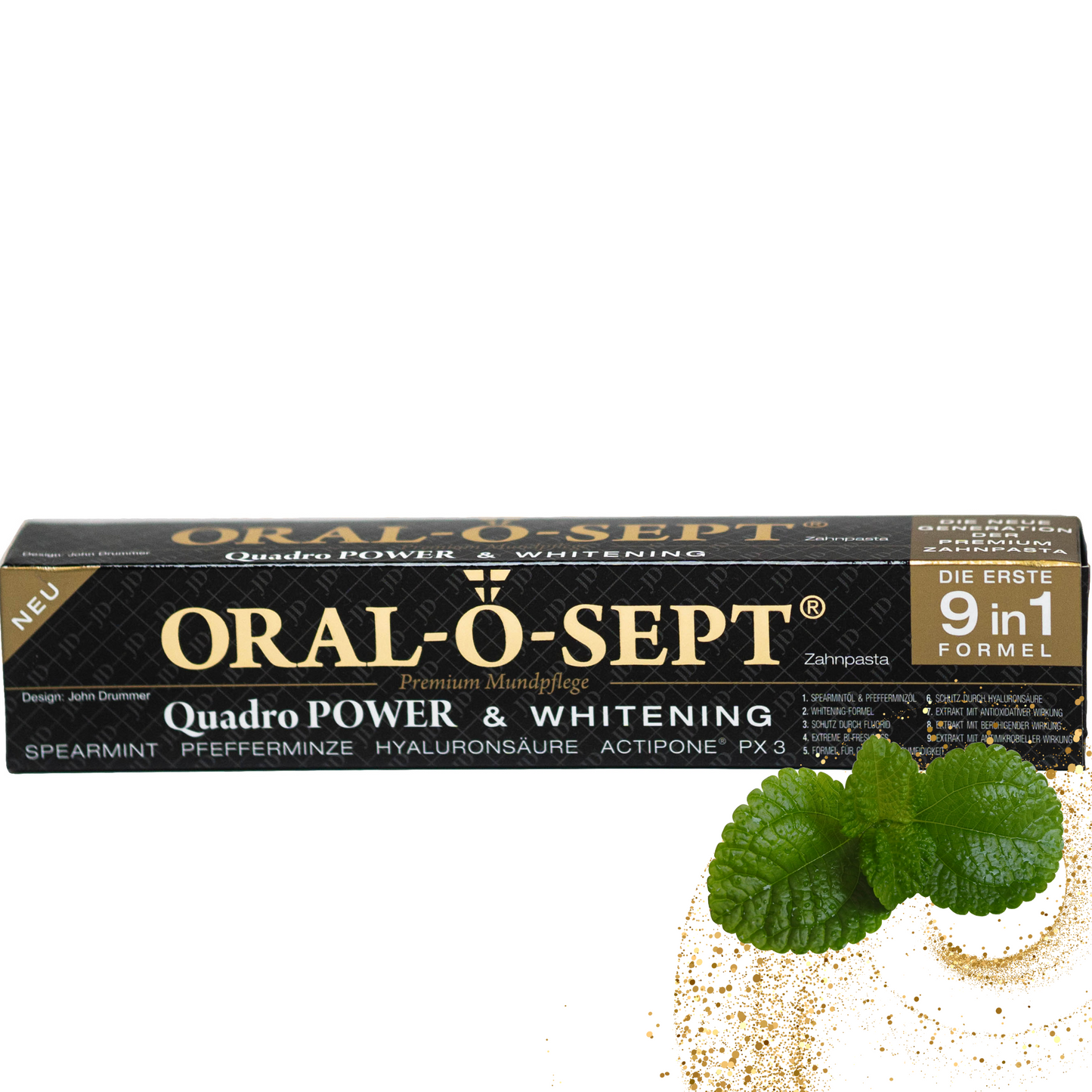 ORAL-O-SEPT Premium Toothpaste Quadro POWER & WHITENING (Pack of 3+1 GRATIS)