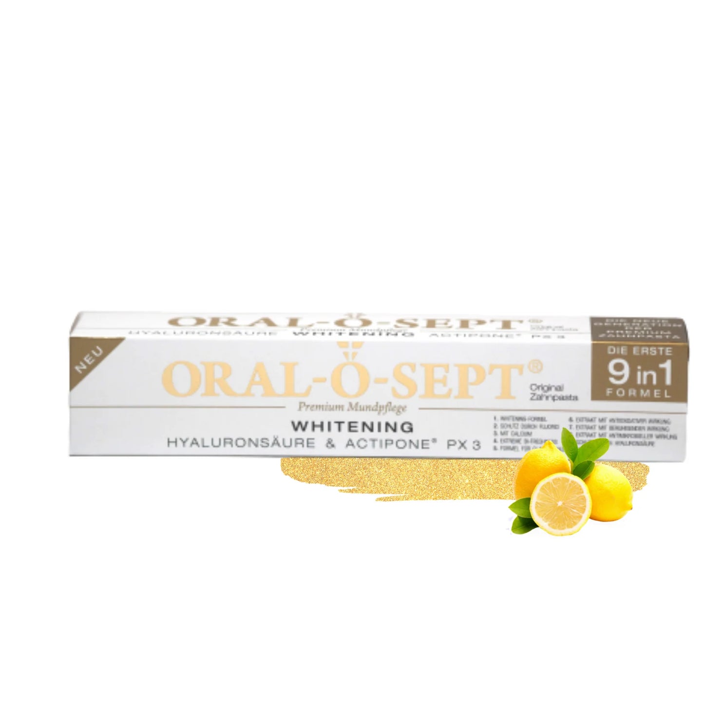 ORAL-O-SEPT Premium Toothpaste Quadro POWER & WHITENING (Pack of 3+1 GRATIS)