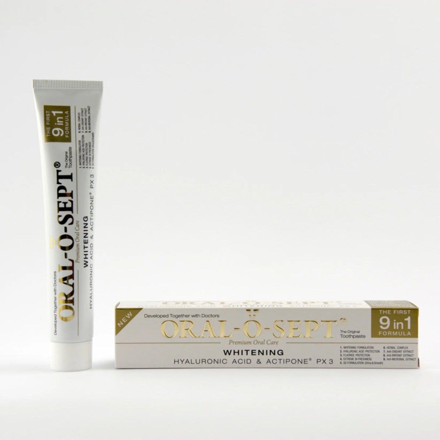 ORAL-O-SEPT Premium Toothpaste Quadro POWER & WHITENING (Pack of 3+1 GRATIS)